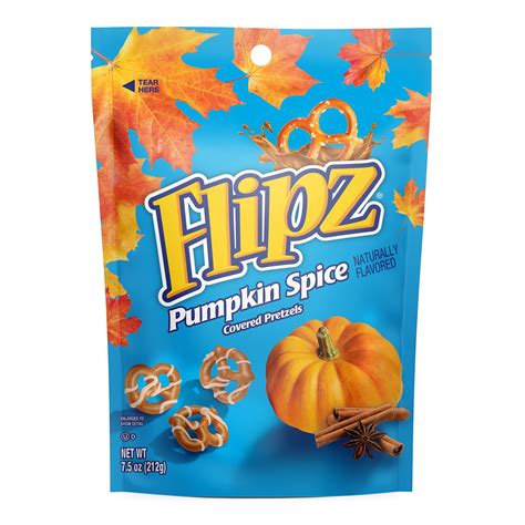 Flipz Pumpkin Spice Covered Pretzels 75 Oz Resealable Bag