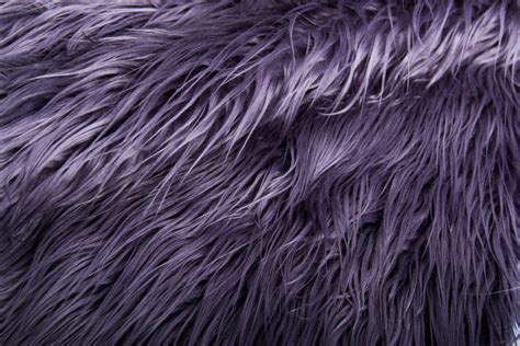 Long Pile Mongolian Lamb Purple Faux Fur Fabric By The Meter Fur 8104