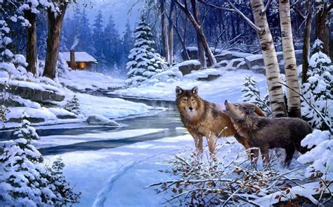 Winter Wolves Hd Wallpaper Winter Wolves Images Cool Backgrounds