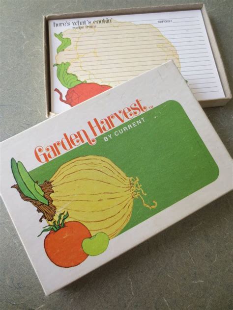 See more ideas about recipe cards, vintage recipes, recipe scrapbook. Vintage Recipe Cards 1970s Recipe Cards Garden Harvest ...