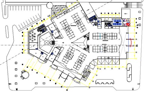 Shopping Mall Distribution Layout And Floor Plan Cad Drawing Details