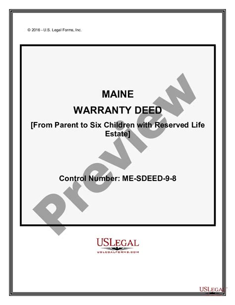 Life Estate Deed Maine With Powers US Legal Forms