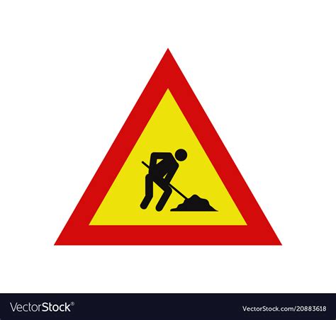 Work In Progress Road Icon Royalty Free Vector Image