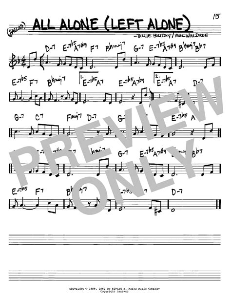All Alone Left Alone Sheet Music Direct