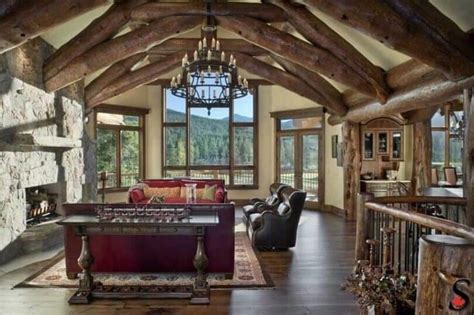 22 Luxurious Log Cabin Interiors You Have To See Log Cabin Hub Log