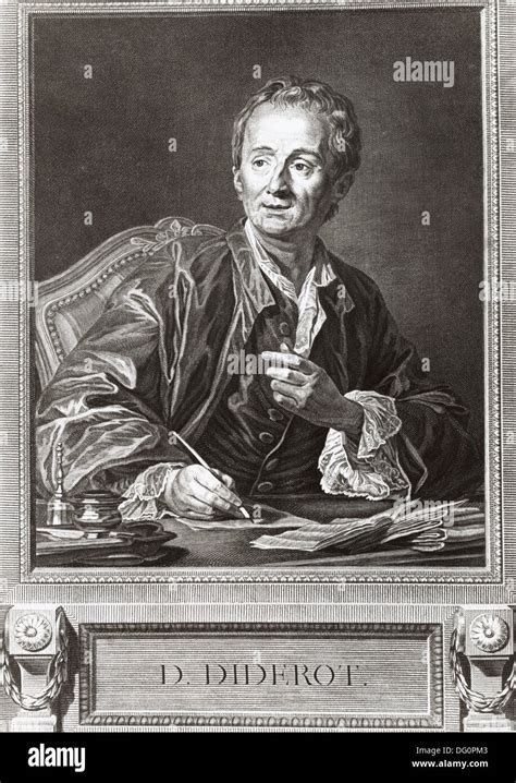 Denis Diderot French Man Of Letters And Philosopher 1713 1784 Stock