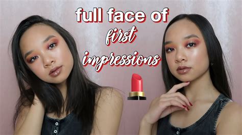 Full Face Of First Impressions Makeup Tutorial Nicole Laeno Youtube