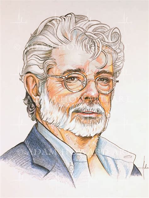 George Lucas Illustration By And Copyright Of Adam Howard 2017