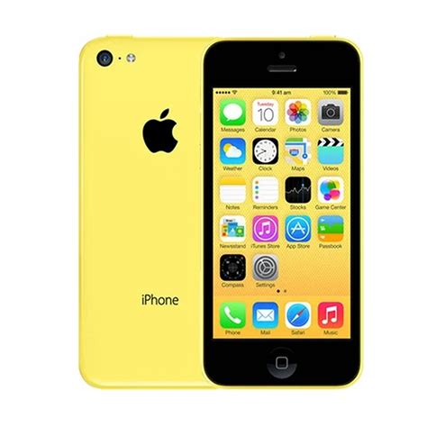 Iphone 5c Sim Free Unlocked Mobile Smart Phone Yellow 32gb Grade B