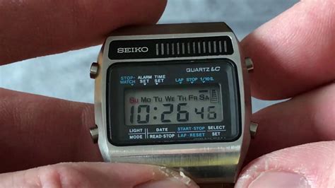 Mreurio quartz womens watch stainless steel watchband gold. Seiko A159 5009 G Quartz LC - YouTube