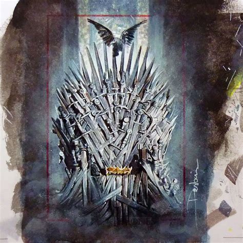 Game Of Thrones The Iron Throne Square Canvas Wall Art Print Various