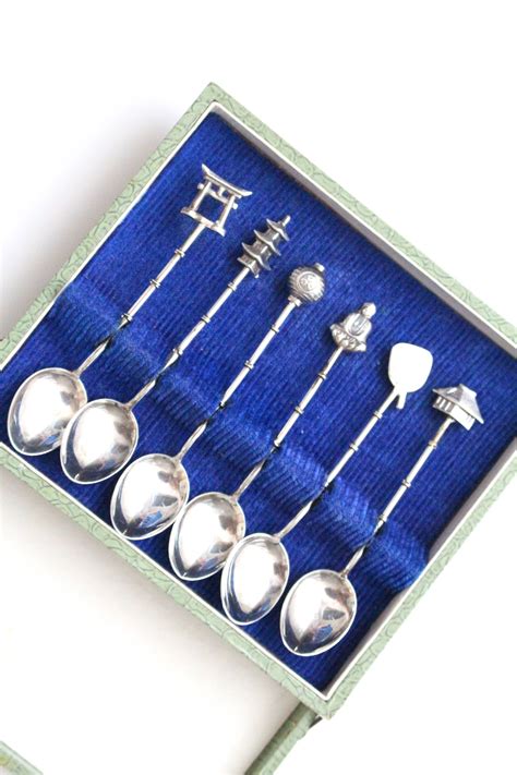 Vintage Sterling Japanese Salt Or Demitasse Asianbamboo Spoons