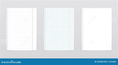 Conjunto De Planilhas De Notebook Branco Ao Quadrado E Controlado