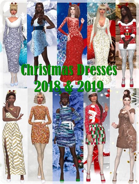 Christmas Dresses From Annett S Sims 4 Welt Sims 4 Downloads