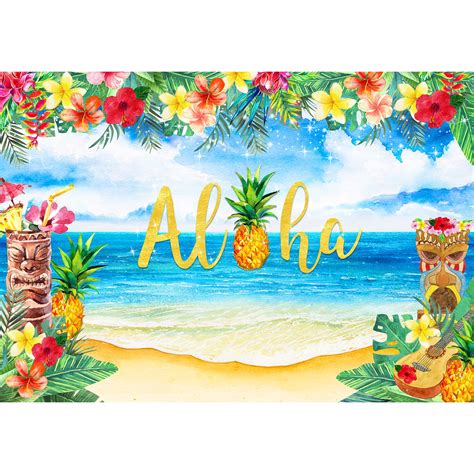 Buy Allenjoy X Ft Aloha Backdrop Summer Luau Tropical Flowers Hawaiian