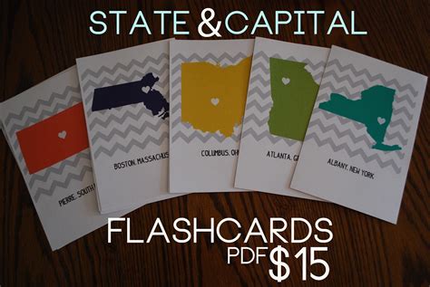 State And Capital Printable Flashcards Printable Flash Cards