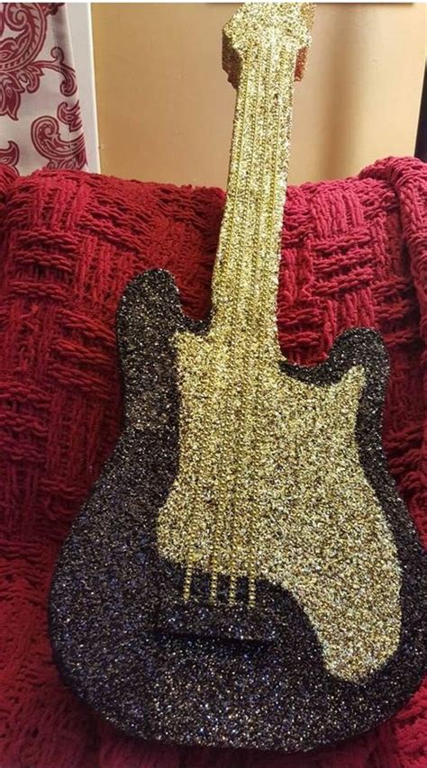 Glitter Guitar Guitar Party Rock Star Rock Star Party Decor Etsy