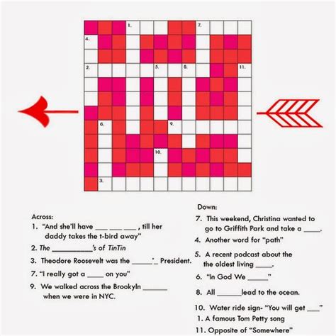 Valentines Crossword Hard Difficult Level