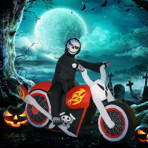 Grim Reaper Motorcycle Halloween 18m Inflatable Grim Reaper Buy