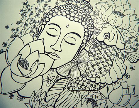 Tattoo Design Buddhakoi And Lotus Blossom On Behance