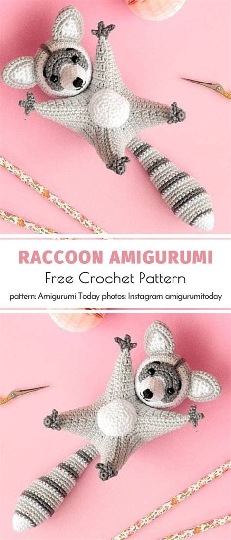 Charming Amigurumi Raccoons Free Patterns Padr Es De Tric Tricobaba