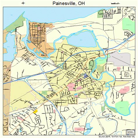 Painesville Ohio Street Map 3959416