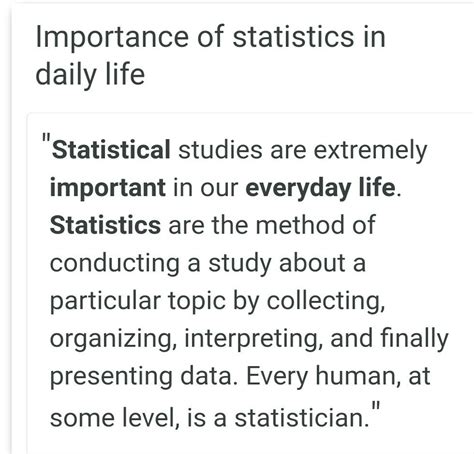 😎 Statistics In Our Daily Life What Is The Importance Of Statistics In