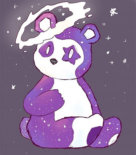 Galaxy Panda Poster By Pandromeda Redbubble