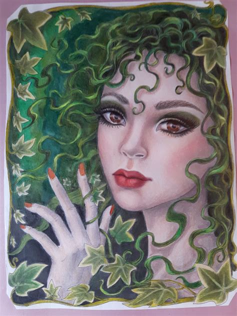 Ivy Fairy Arteza Coloured Pencils Woodland Fairy Portrait Paintings