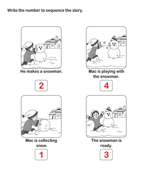 Picture Sequence Worksheet Grade 1 And Grade 2 Educational Games