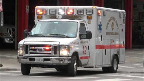 Ambulance Responding With Siren And Lights Chicago Fire Department Ambulance YouTube