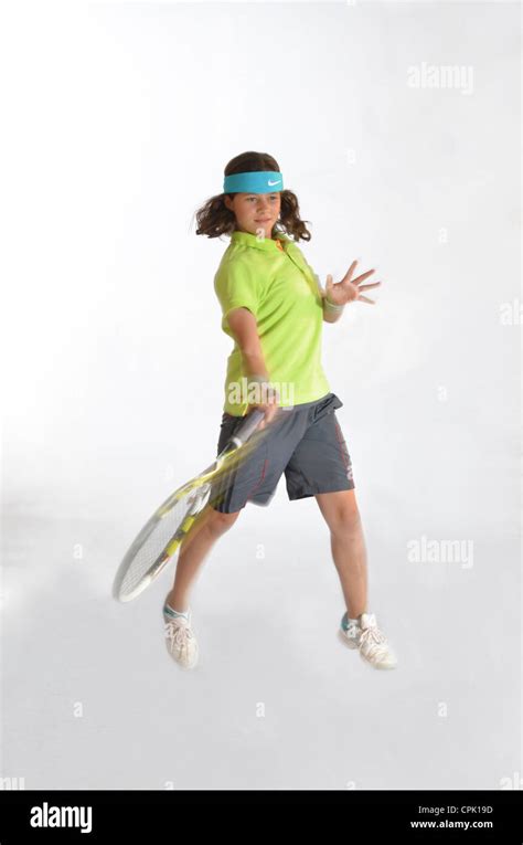 Junior Tennis Players Showing Their Technique Stock Photo Alamy