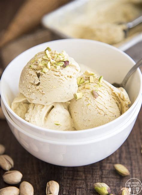 Pistachio ice cream can be used to create the following items: Pistachio Ice Cream - Like Mother, Like Daughter