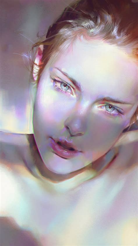 Aw20 Girl Face Sexy Paint Anime Illustration Art Yanjun Cheng Wallpaper