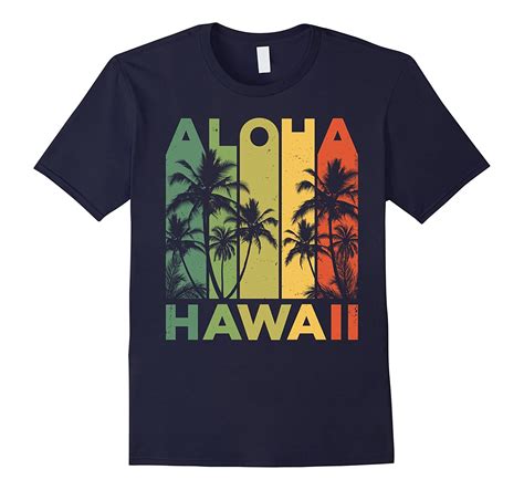 Vintage Hawaiian Islands Tee Hawaii Aloha State T Shirt Awarplus