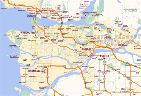 Vancouver Carte Et Image Satellite