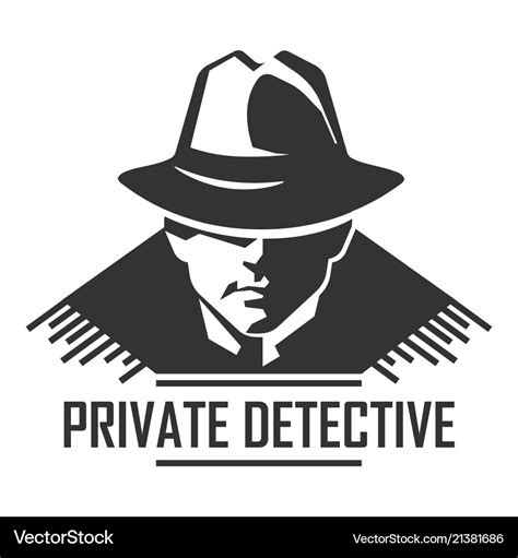 Private Detective Spy Agency Icon Royalty Free Vector Image