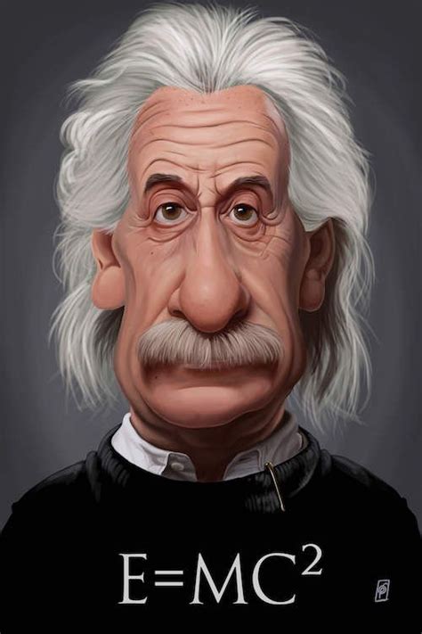 Albert Einstein Emc2 Canvas Print By Rob Snow Icanvas Caricature