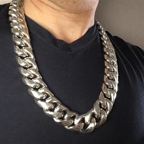 Big Cuban Link Chain X 25 Mm Wide 925 Solid Sterling Silver Etsy