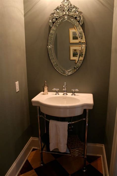 I Love This Simply Elegant Restroom Sink And Beautiful Mirror Powder