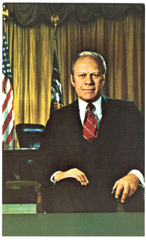 Chrome Postcard Gerald R Ford 38th President Of The United States