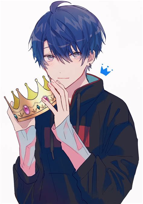 Anime Boy With Blue Hair