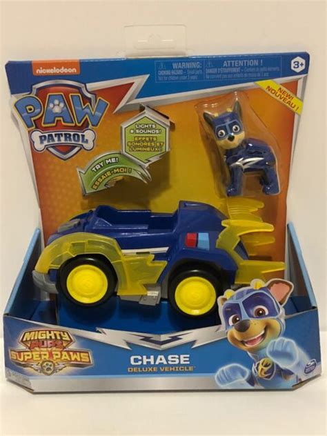 Paw Patrol Mighty Pups Super Paws Chase Deluxe Vehicle Ebay