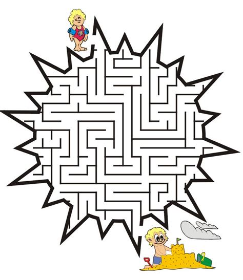 Summer Maze Free Printable Sun Maze Mazes For Kids Mazes For Kids