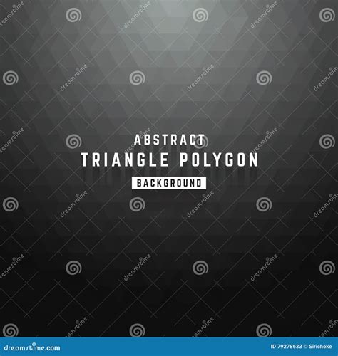 Abstract Dark Triangle Polygon Background Stock Vector Illustration