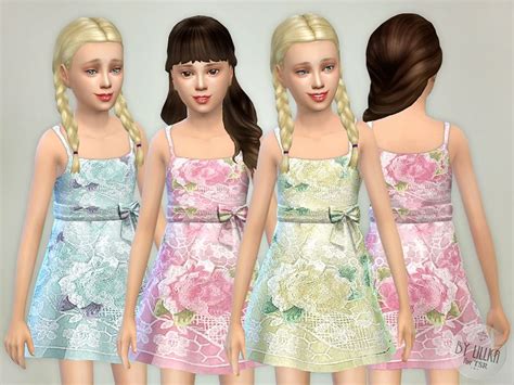 Embroidered Organza Dress Found In Tsr Category Sims 4 Female Child