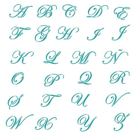 Moldes De Letras Cursivas Elegantes En Cada Letra Aparecen Diferentes Modelos De Moldes De