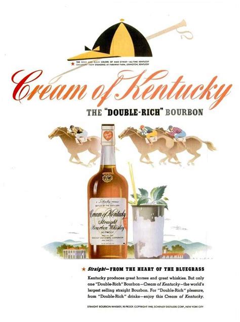 Cream Of Kentucky Bourbon Ad Circa 1938 Bourbon Kentucky Bourbon Cream