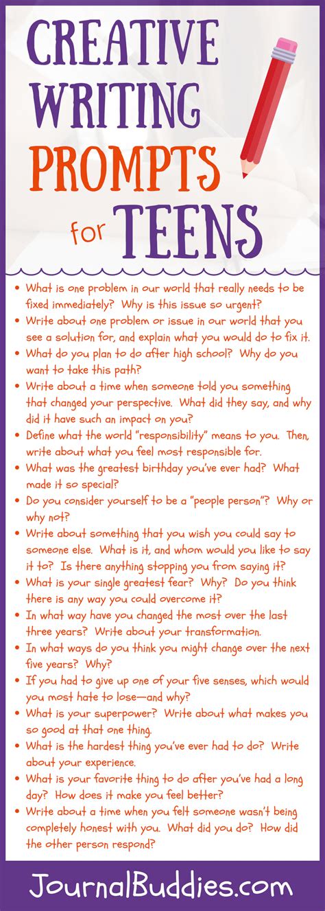 Creative Writing Prompts For Teens Writing Prompts Writing Prompts
