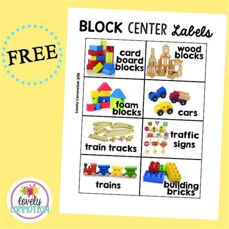 Preschool Block Center Labels Blocks Preschool Preschool Center